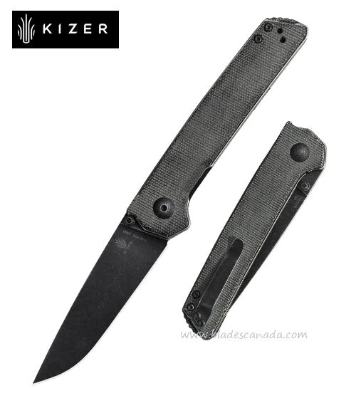 Kizer Domin Folding Knife, N690 Black, Micarta Black, V4516N5