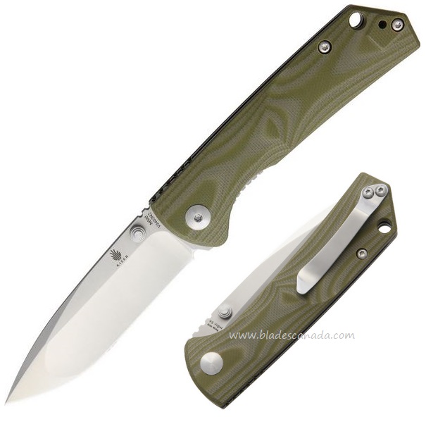 Kizer Vanguard Vigor V3 Folding Knife, N690, G10 Green, V3403N2
