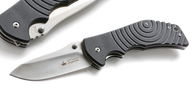 Kizlyar Bloke X Folding Knife, AUS 8 Satin, G10 Black, KK0148
