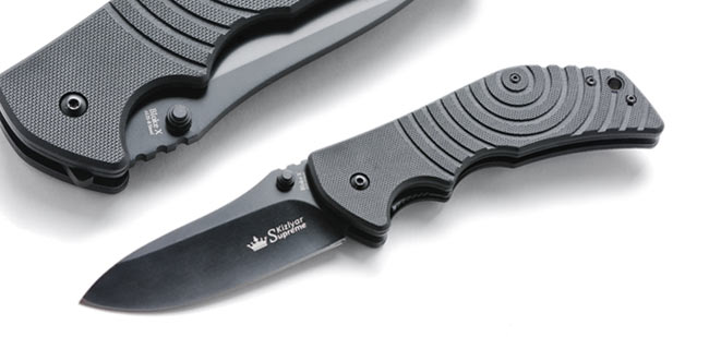 Kizlyar Bloke X Folding Knife, AUS 8, G10 Black, KK0149