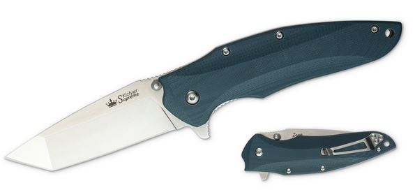 Kizlyar Zorg Flipper Folding Knife, AUS 8 Satin, G10 Handle, KK0224 - Click Image to Close
