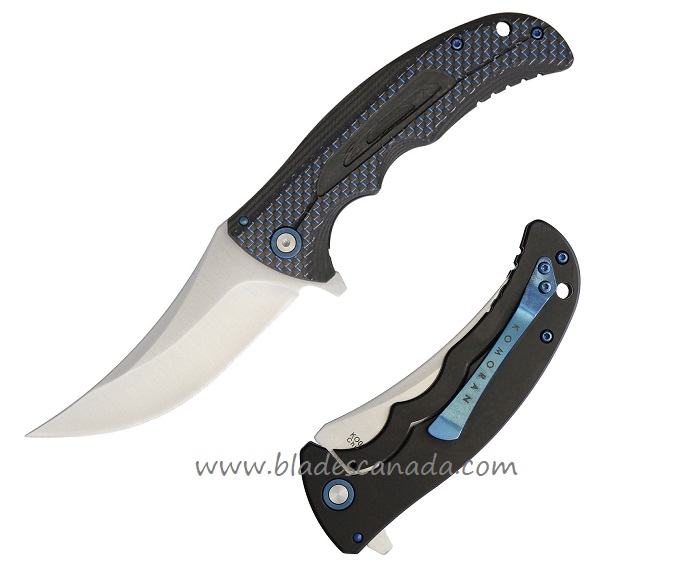 Komoran Flipper Framelock Knife, G10/Carbon Fiber, KO028