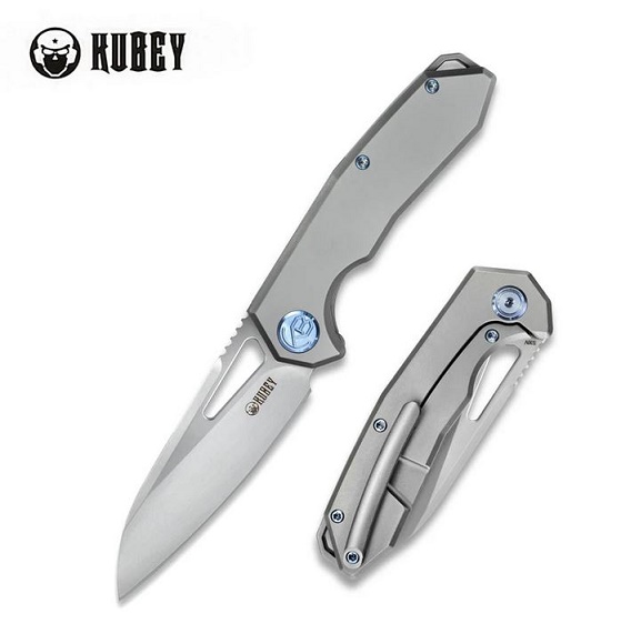 Kubey Vagrant Framelock Folding Knife, S30V, Titanium, KB284A