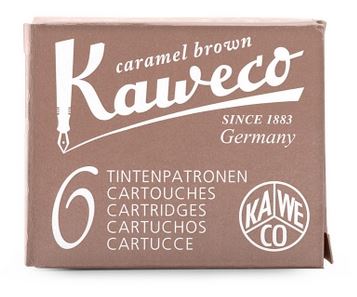 Kaweco Fountain Ink Cartridge 6-Pack - Caramel Brown - Click Image to Close