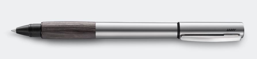 Lamy Accent Rollerball Pen - Aluminum With Grey Wood Grip