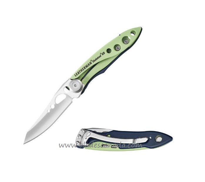 Leatherman Skeletool KB Folding Knife, 420HC, Verdant Green Aluminum, 833149