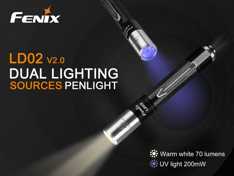 Fenix LD02 V2.0 Mini Penlight With UV - 70 Lumens