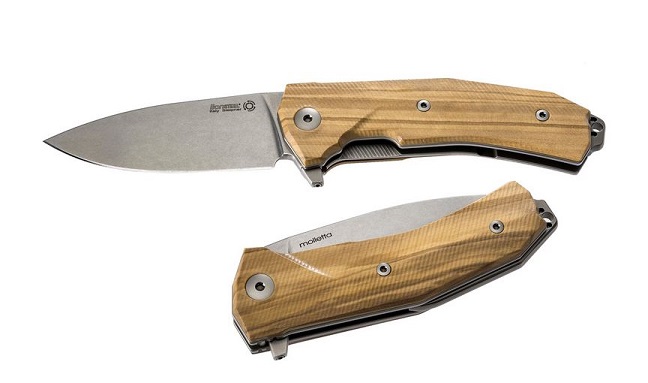 Lion Steel KUR UL Flipper Folding Knife, Sleipner Steel, Olive Wood