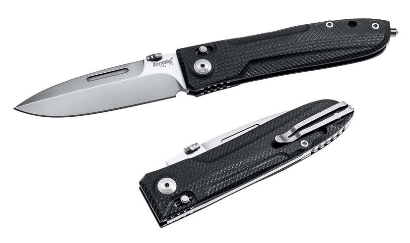 Lion Steel Big Daghetta Folding Knife, D2 Steel, G10 Black, LST8710BK