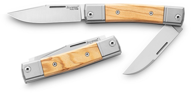 Lion Steel BM13UL BestMAN Slipjoint Folding Knife, M390 Double Blade, Olive Wood