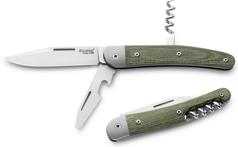 Lion Steel JK3 CVG Jack Slipjoint Folding Knife, M390 Triple, Micarta Green