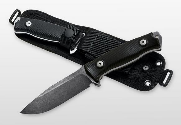 Lion Steel M5 Fixed Blade Knife, Sleipner Black SW, G10, Cordura Sheath, LSTM5BG10