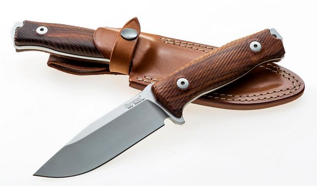 Lion Steel M5ST Fixed Blade Knife, Sleipner, Santos Wood, Leather Sheath