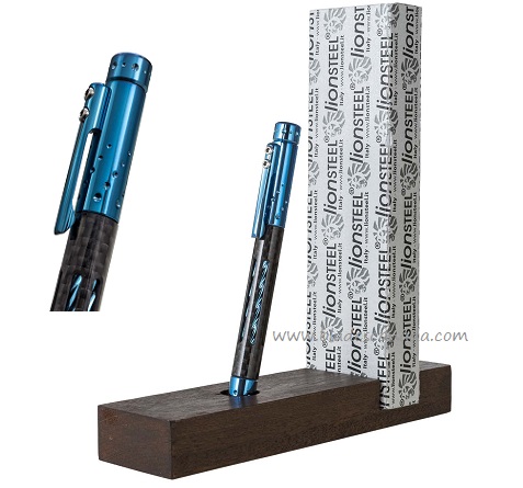 Lion Steel Nyala Pen, Carbon Fibre/Titanium Blue Shine, LSTNYFCBLS