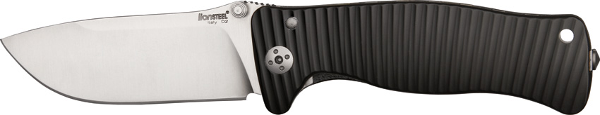 Lion Steel SR1ABS Molletta Framelock Folding Knife, D2 Satin, Aluminum Black