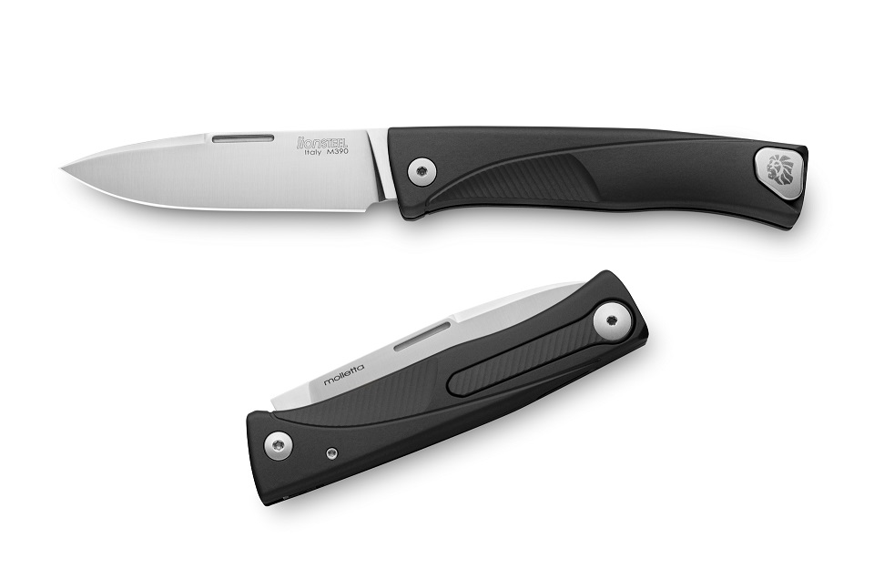 Lion Steel TL A BS Thrill Slipjoint Folding Knife, M390, Aluminum Black