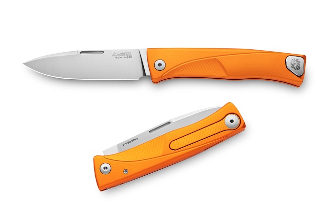 Lion Steel Thrill Slipjoint Folding Knife, M390, Aluminum Orange, LSTTLAOS