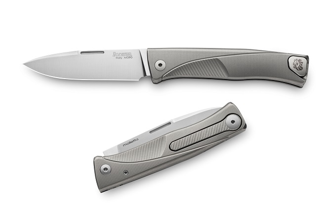 Lion Steel Thrill Slipjoint Folding Knife, M390, Titanium Grey, LSTTLGY