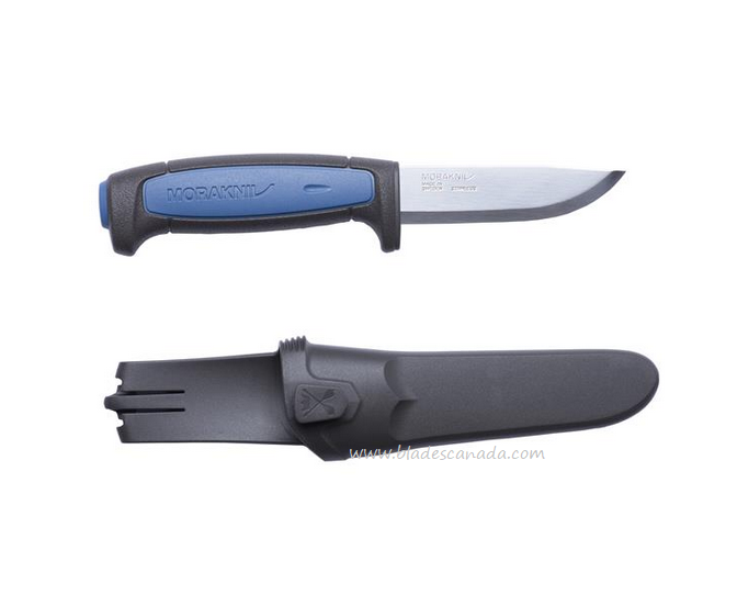 Morakniv Pro Fixed Blade Knife, Stainless, Blue/Black Handle, 12242