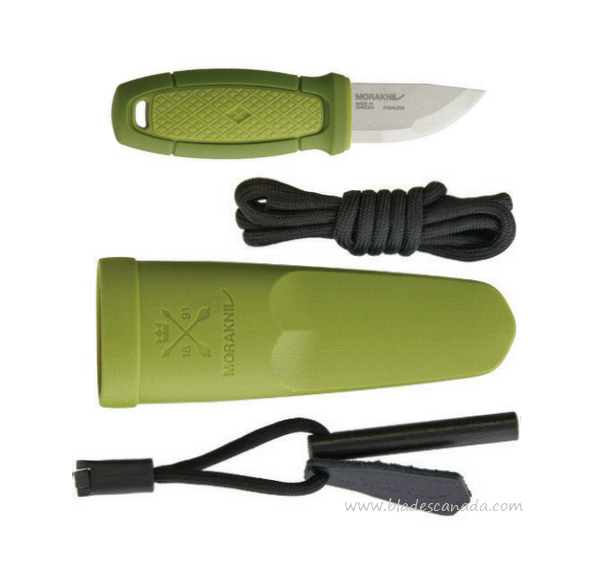 Morakniv Eldris Fixed Blade Knife with Fire Kit, Stainless, Green, 12633