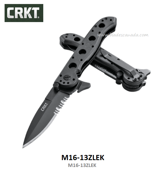 CRKT Carson Flipper Folding Knife, AUS 8, GFN Black, M16-13ZLEK