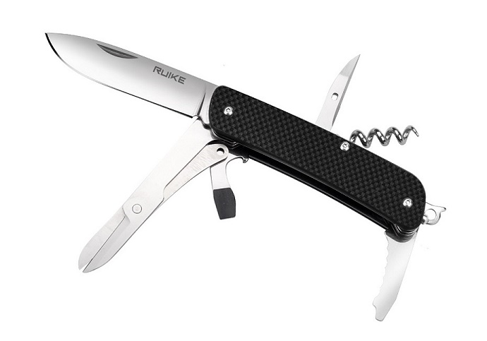Ruike M31 Pocket Folding Knife/Tool, 12C27 Sandvik, G10 Black