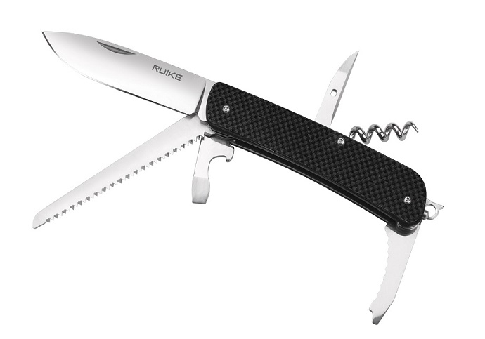 Ruike M32 Pocket Folding Knife/Tool, 12C27 Sandvik, G10 Black