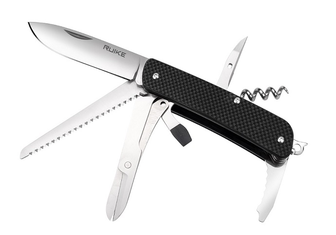 Ruike M42 Pocket Folding Knife/Tool, 12C27 Sandvik, G10 Black