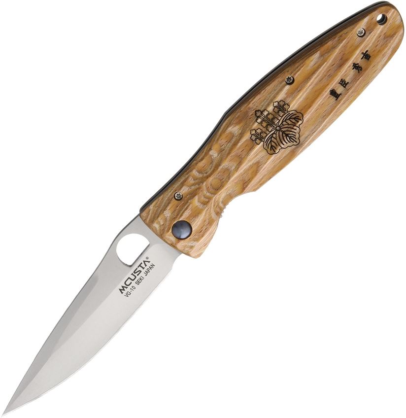 Mcusta Hideyoshi Folding Knife, VG10, Stamina Wood, MCU182
