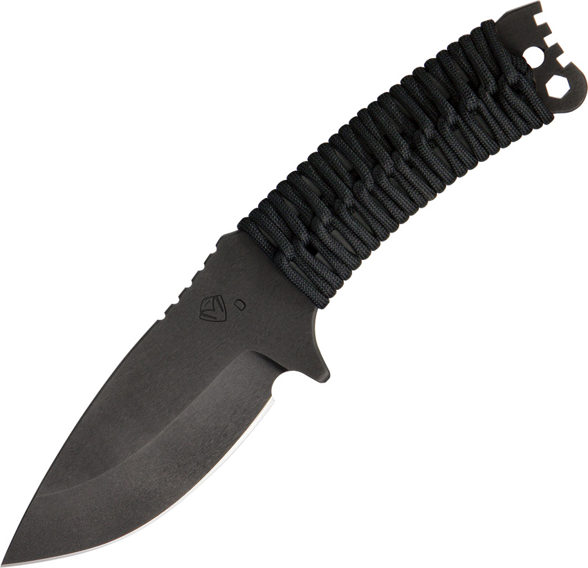 Medford NAV-T Fixed Blade Knife, D2 Black, Cord Wrap, Kydex Sheath