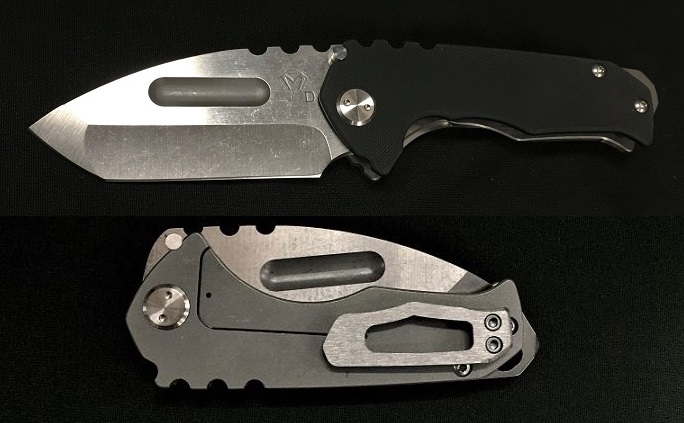 (Discontinued) Medford Praetorian Genesis G Folding Knife, D2 Tanto Tumble, G10 Black