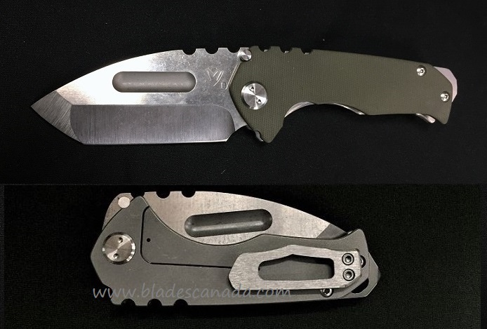 Medford Praetorian Genesis G Folding Knife, D2 Tanto Tumble, G10 OD Green