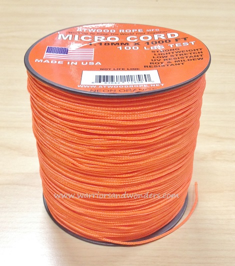 Micro Cord 100 lb, 1000 Ft. Spool - Neon Orange