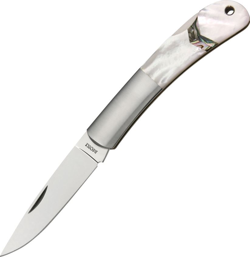 Moki Pliant Folding Knife, AUS 8, Mother of Pearl and Abalone, 100EG