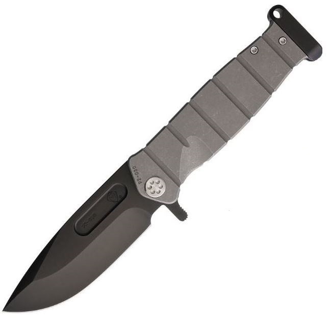 (Discontinued) Medford USMC FF Framelock Folding Knife, S35VN DP, Titanium Grey