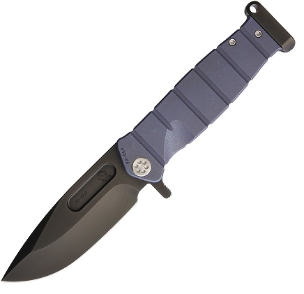 (Discontinued) Medford USMC FF Framelock Folding Knife, S35VN, Titanium Blue