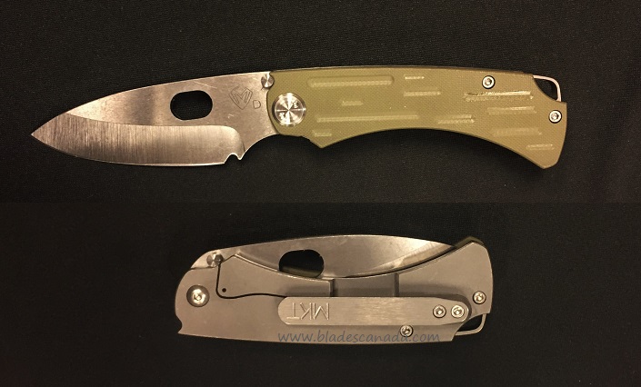 (Discontinued) Medford Colonial G/T Framelock Folding Knife, D2 Tumble, Titanium/G10 OD