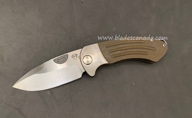 (Discontinued) Medford Theseus Framelock Folding Knife, D2, Bronze Ano Titanium With Bolster