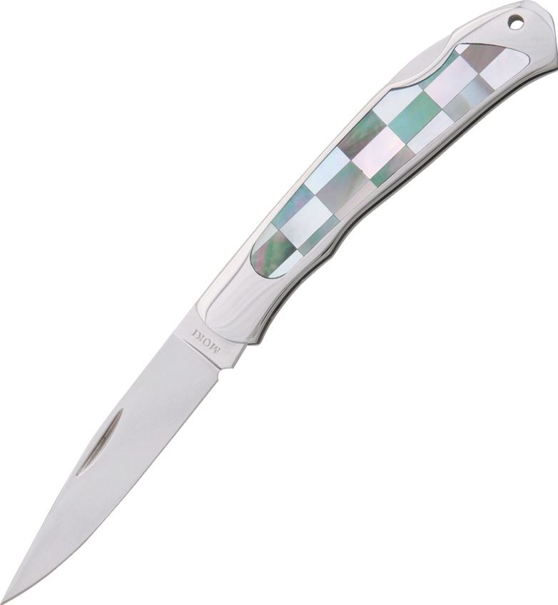 Moki Serapis Folding Knife, VG10, White and Black Mother of Pearl, 610EF
