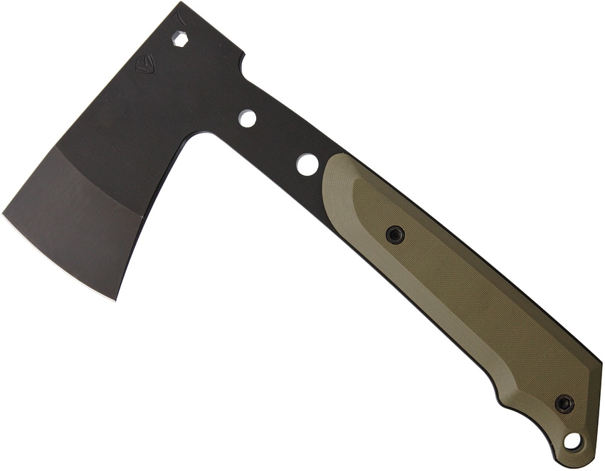 (Discontinued) Medford Tomahatchet Axe, CPM S7 Black Finish, G10 Green