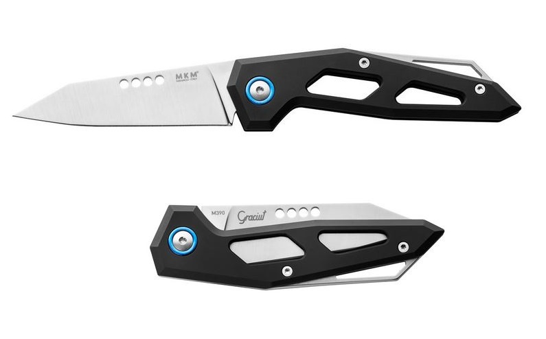 MKM Maniagio Knives EDGE M390 Black Aluminum Slipjoint EG-ABK