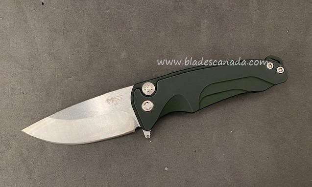 (Discontinued) Medford Smooth Criminal Flipper Folding Knife, S45VN, Aluminum Green
