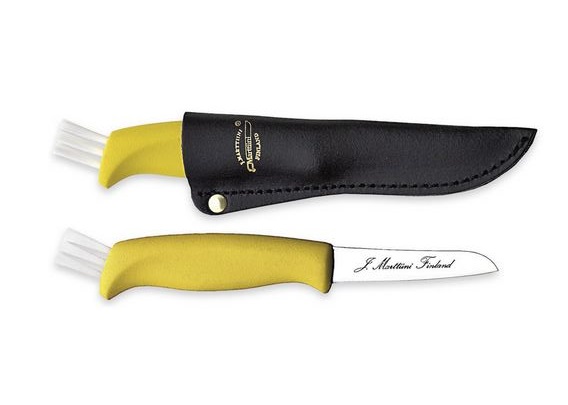Marttiini Mushroom Fixed Blade Knife, Leather Sheath, 709012