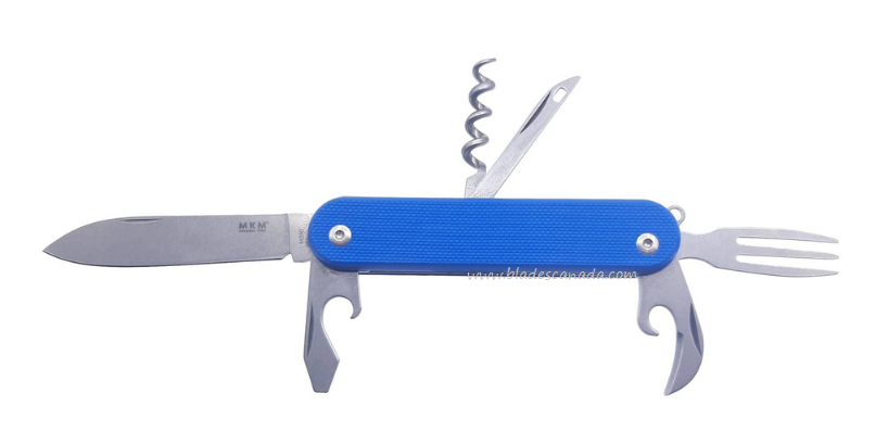 MKM Malga 6 Slipjoint Folding Knife Multitool, M390, G10 Blue, MP06-GBL