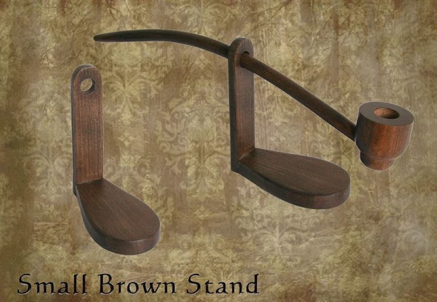 MacQueen Pipes - Small Brown Pipe Stand - Click Image to Close