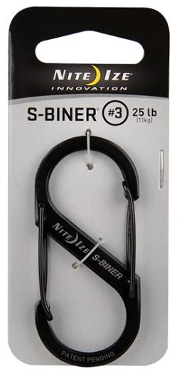 Nite Ize S-Biner - Stainless Steel Clip #3 - Black