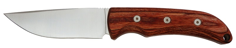 OKC Robeson Heirloom Hunter Fixed Blade Knife, D2, Wood Handle, Leather Sheath, 8174