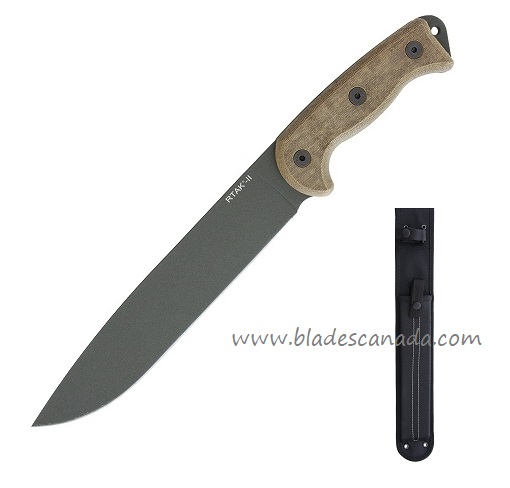 OKC RTAK-II Fixed Blade Knife, 5160 Carbon, Micarta, Nylon MOLLE Sheath, 8669