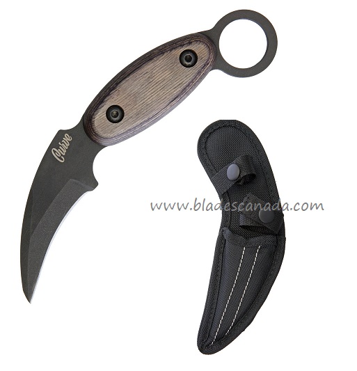 OKC Curve Karambit Fixed Blade Knife, Carbon Steel, Nylon Sheath, 8701