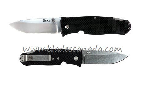 OKC Dozier Strike Folding Knife, AUS 8, G10 Black, 9102 - Click Image to Close